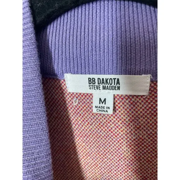 Steve Madden x BB Dakota Mixtape Mock Neck Sweater Colorblock DIY Crop Eclectic - Picture 4 of 6